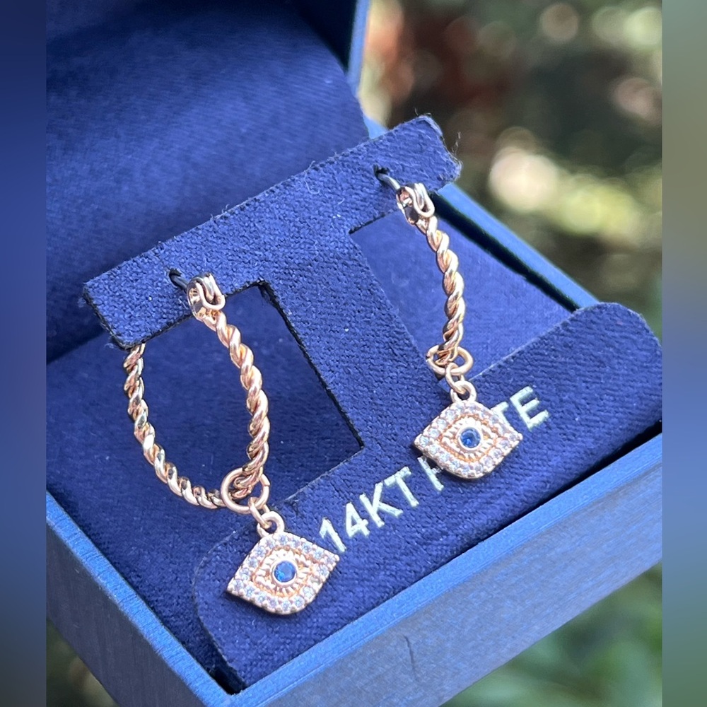 Evil Eye Huggie Hoop Earrings